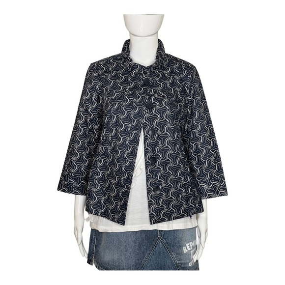 Christopher Banks Womens Size S Jacket Coath Blazer Cape 40s Style Collar Ruffle - Picture 4 of 13